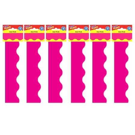 Trend Enterprises Hot Pink Terrific Trimmers, 39 Feet/Pack, PK6 T91256